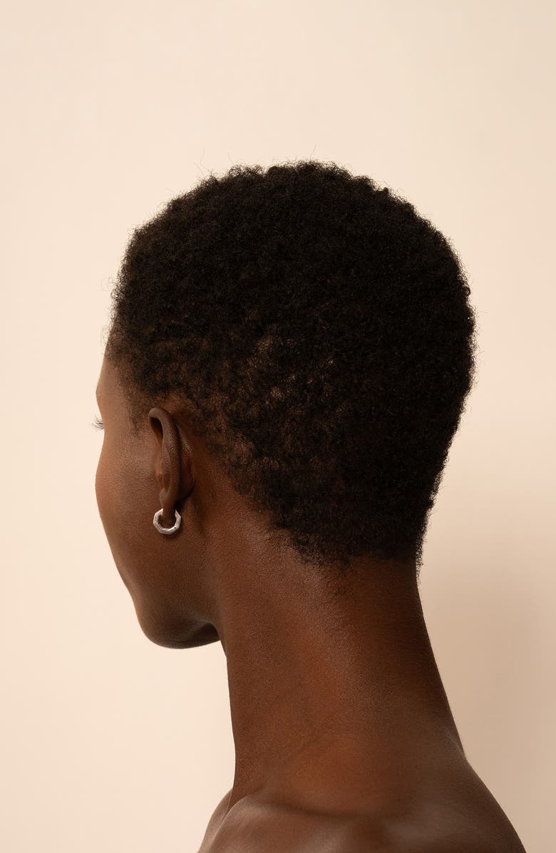 IVI Los Angeles Octagon Huggie Hoop Earrings, Alternate, color, Silver