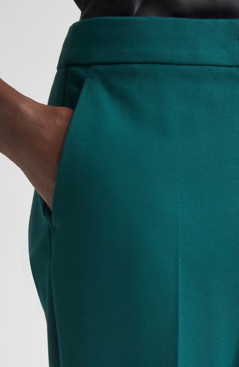 Max Mara Pegno Slim Fit Jersey Ankle Pants, Alternate, color, Dark Green