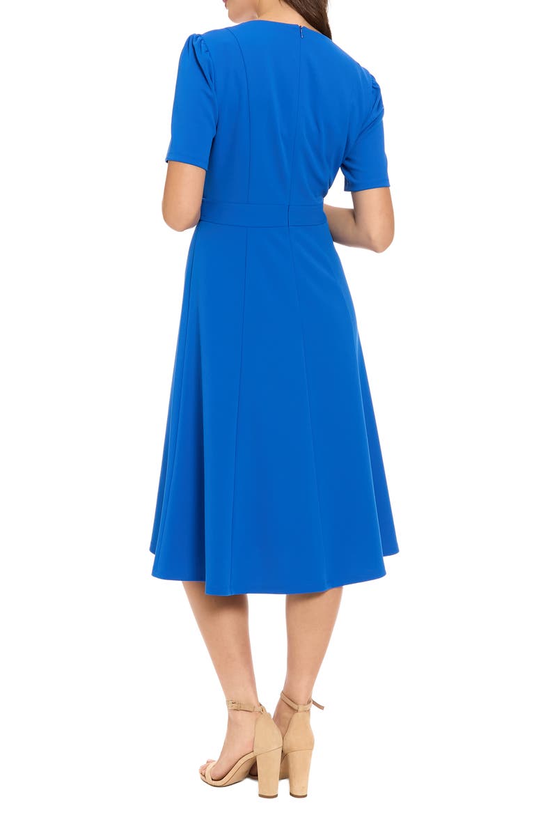 Waist Tab Midi Dress, Alternate, color, TURKISH SEA