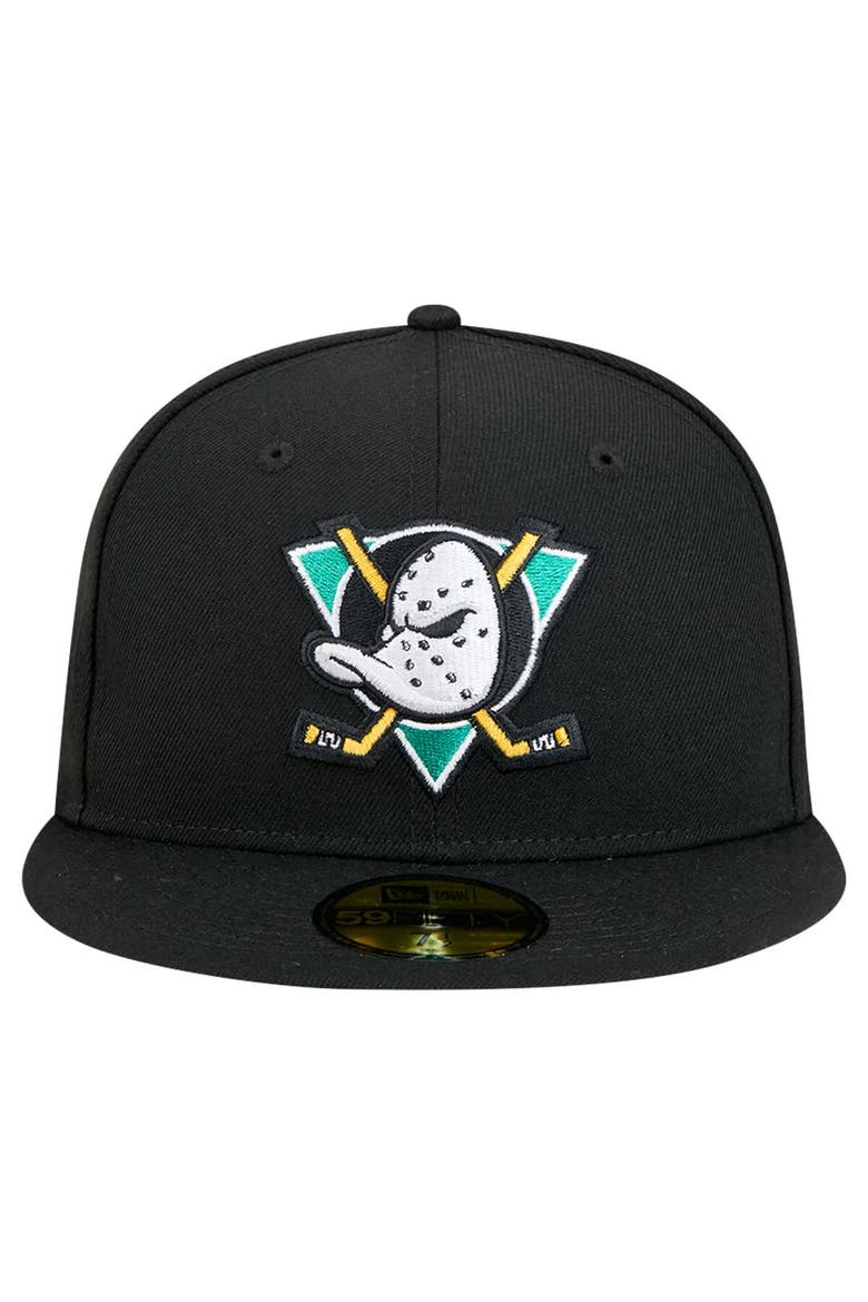 Men's New Era Black Anaheim Ducks Core 59FIFTY Fitted Hat, Alternate, color, Black