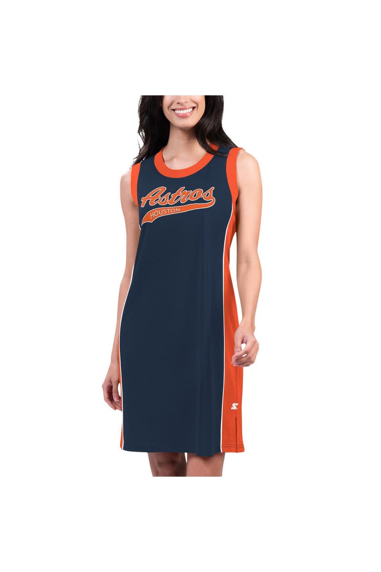 Women's Starter Navy Houston Astros Slam Dunk Tank Sneaker Dress, Main, color, Navy