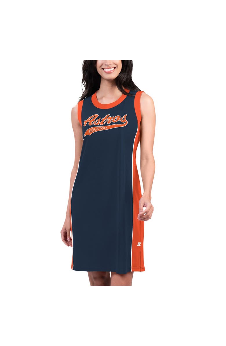 STARTER Women's Starter Navy Houston Astros Slam Dunk Tank Sneaker Dress, Main, color, 