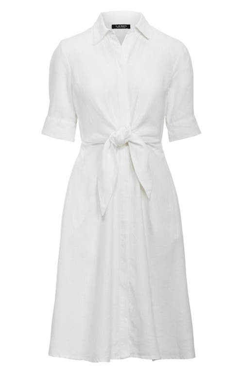 Ralph Lauren Wakana 34 Sleeve Casual Dress In White
