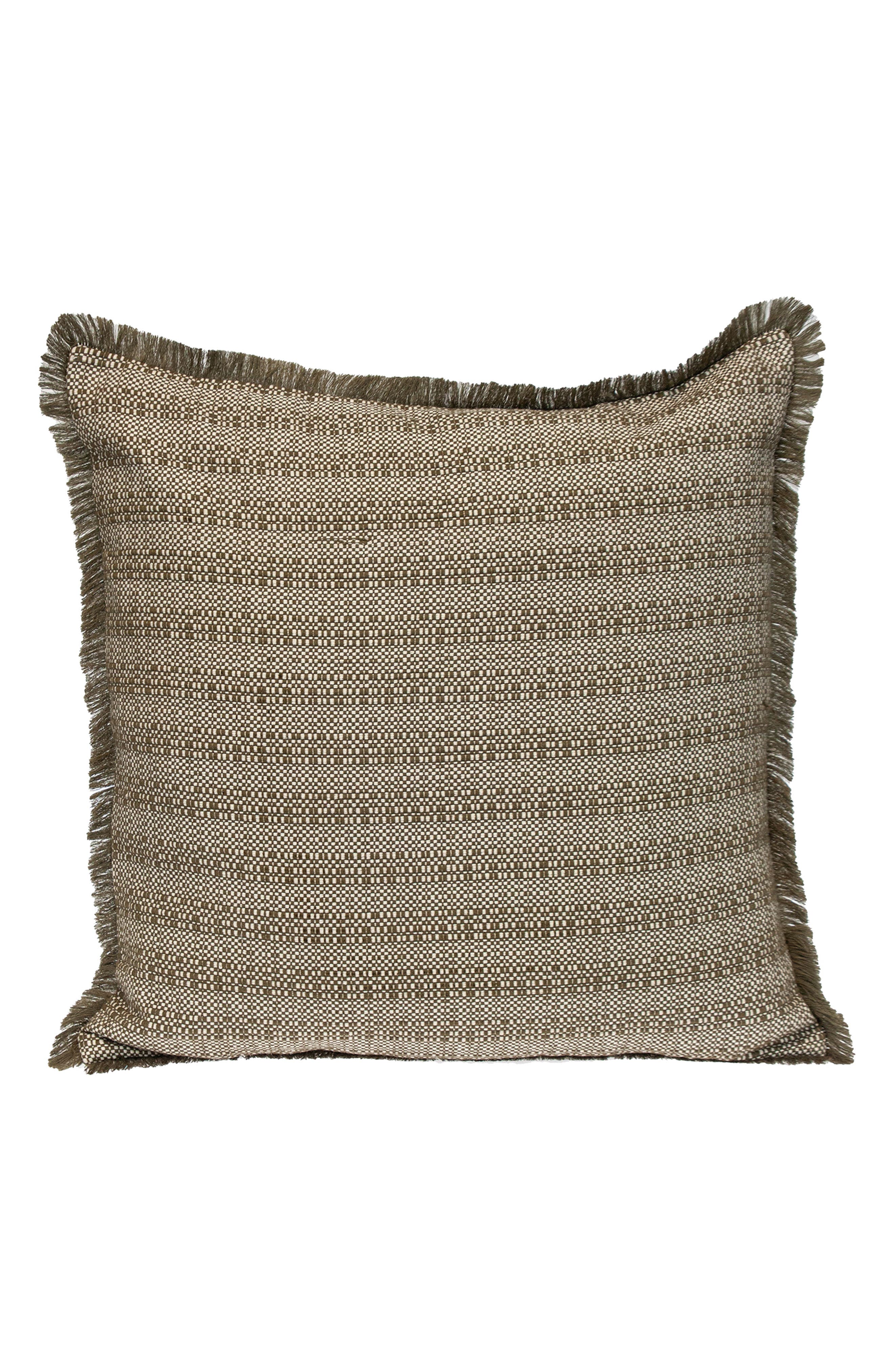 PARKLAND COLLECTION Fringe Trim Square Accent Pillow