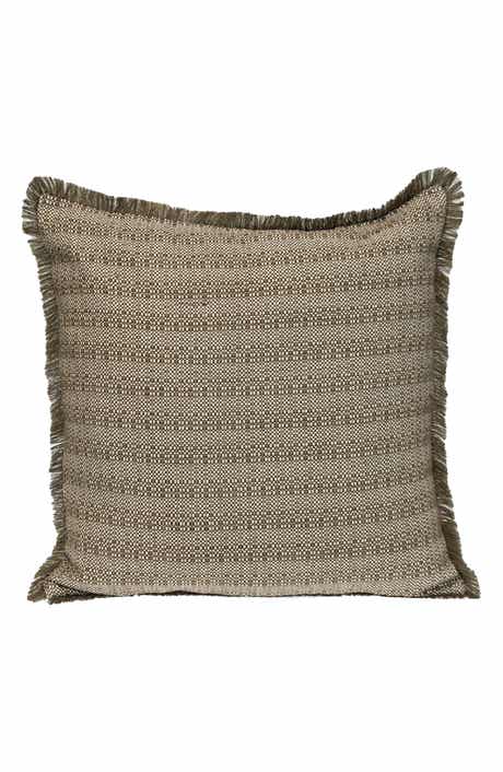 PARKLAND COLLECTION Fringe Trim Square Accent Pillow