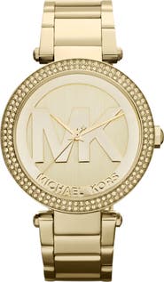 MICHAEL Michael Kors Michael Kors Parker Logo Dial Bracelet Watch, 39mm