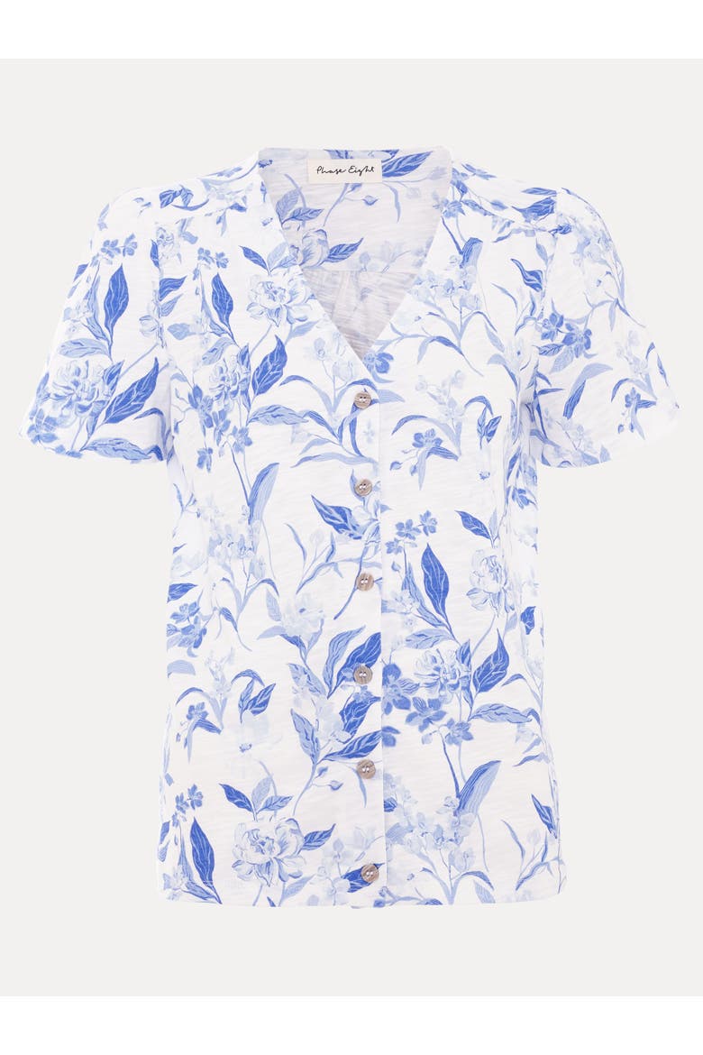 Lorenna V-Neck Short Sleeve Top, Alternate, color, Blue