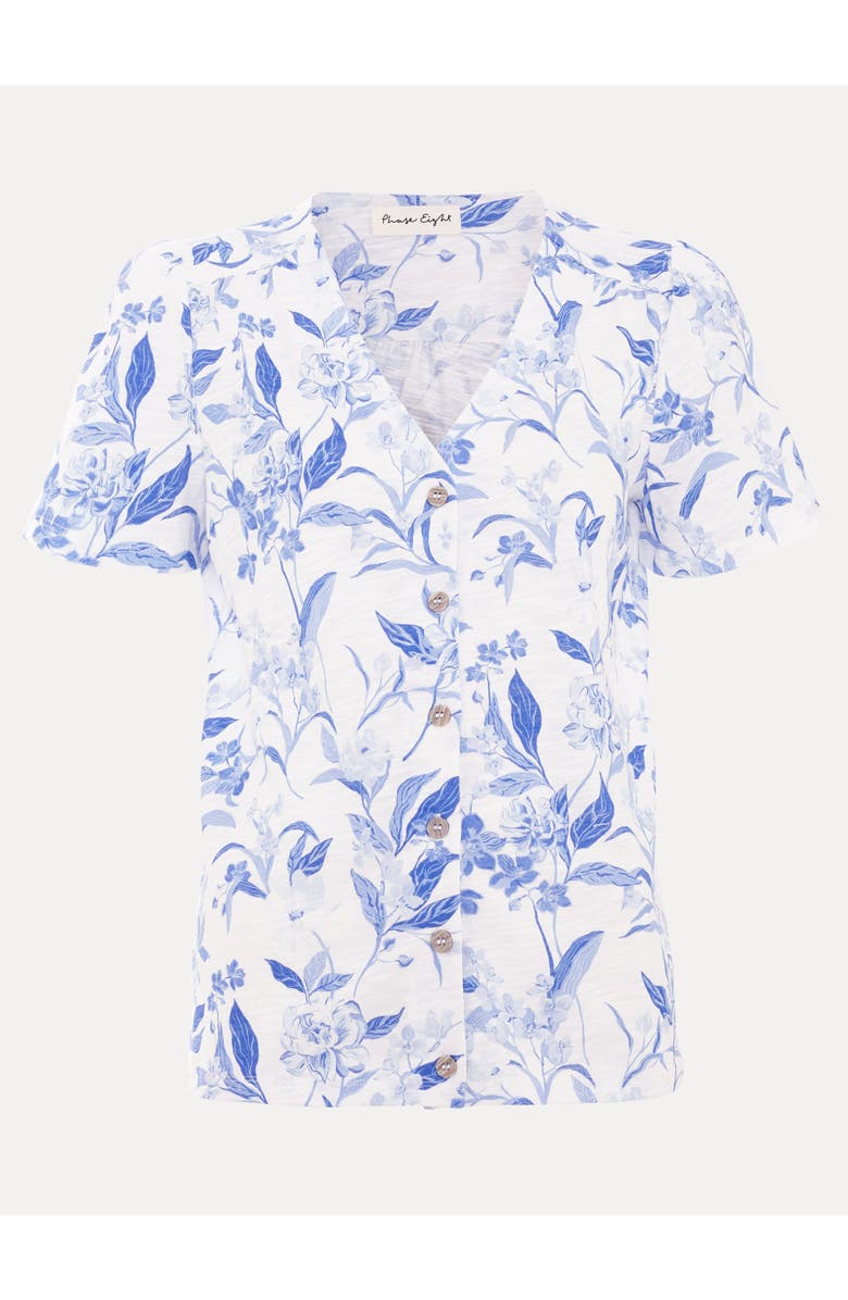 Phase Eight Lorenna V-Neck Short Sleeve Top, Alternate, color, Blue