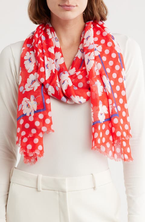springtime floral oblong scarf