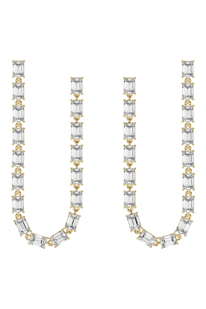 18K Gold Lab Created Diamond Dangler Drop Earrings - 8.16 ctw (Nordstrom Exclusive), Main, color, YELLOW