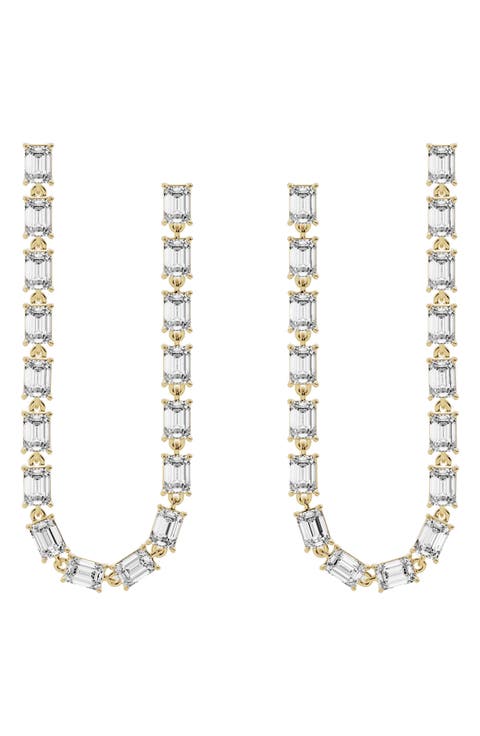 18K Gold Lab Created Diamond Dangler Drop Earrings - 8.16 ctw (Nordstrom Exclusive)