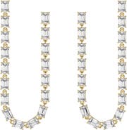 Jennifer Fisher 18K Gold Lab Created Diamond Dangler Drop Earrings - 8.16 ctw