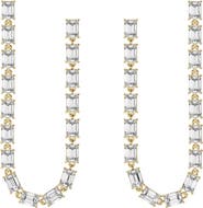 Jennifer Fisher 18K Gold Lab Created Diamond Dangler Drop Earrings - 8.16 ctw
