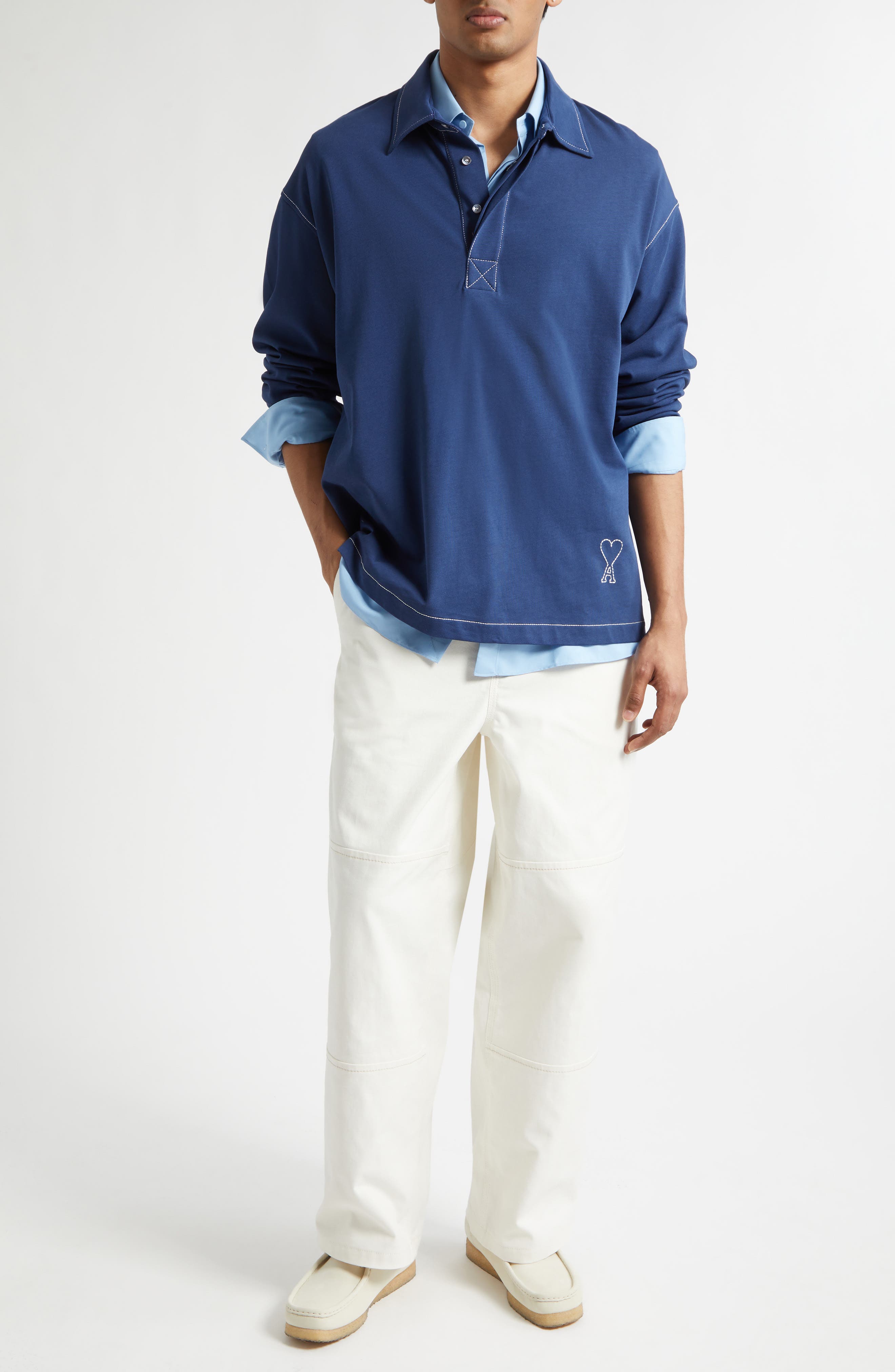 Oversize Long Sleeve Polo - image 2
