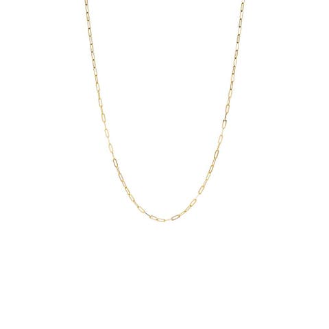 Paperclip Link Necklace 14K