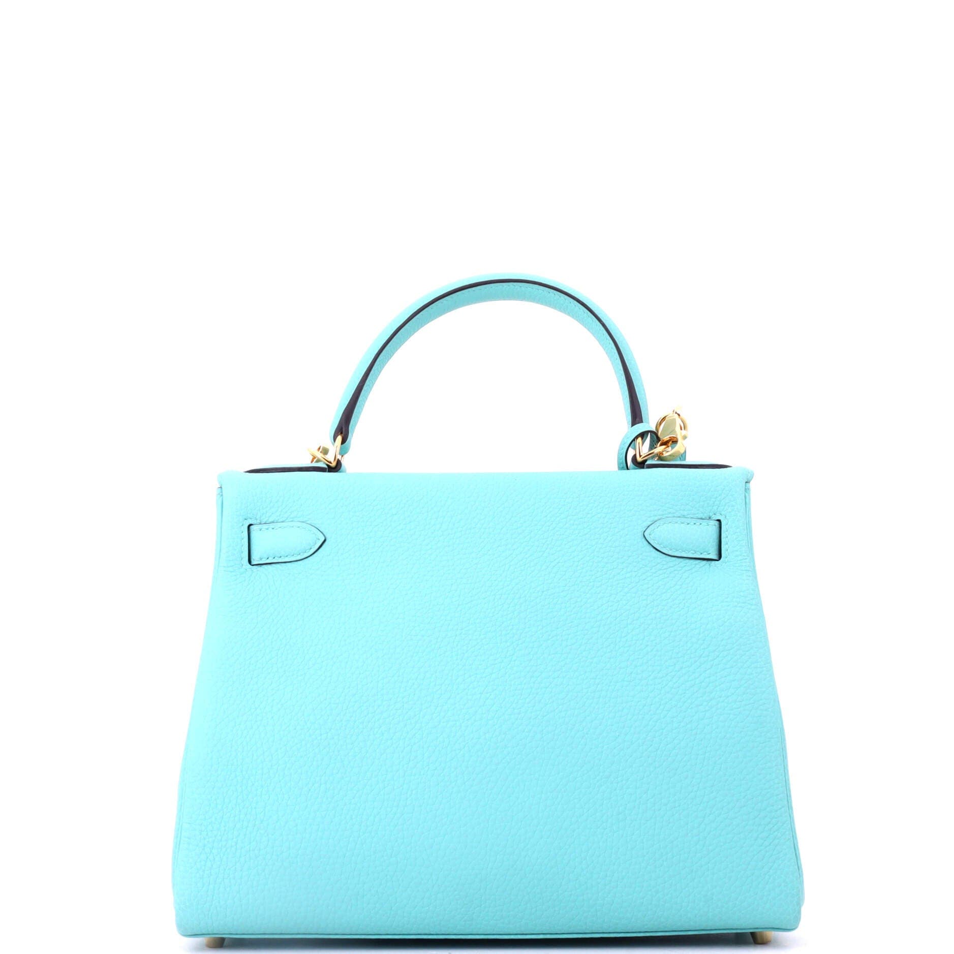 Pre-Owned Hermes Kelly Handbag Blue Togo with Gold Hardware 28, Alternate, color, Bleu Atoll