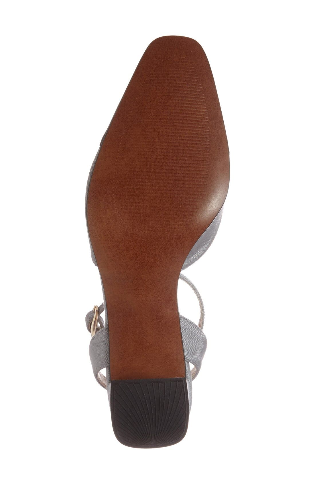 'Jewel' Cap Toe Block Heel Pump, Alternate, color, SILVER