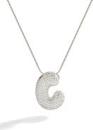 Mint & Lily Pave Bubble Initial Necklace