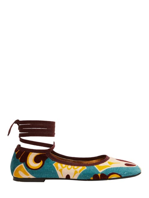 Winter Ballerina Flats Dendera Light Blue