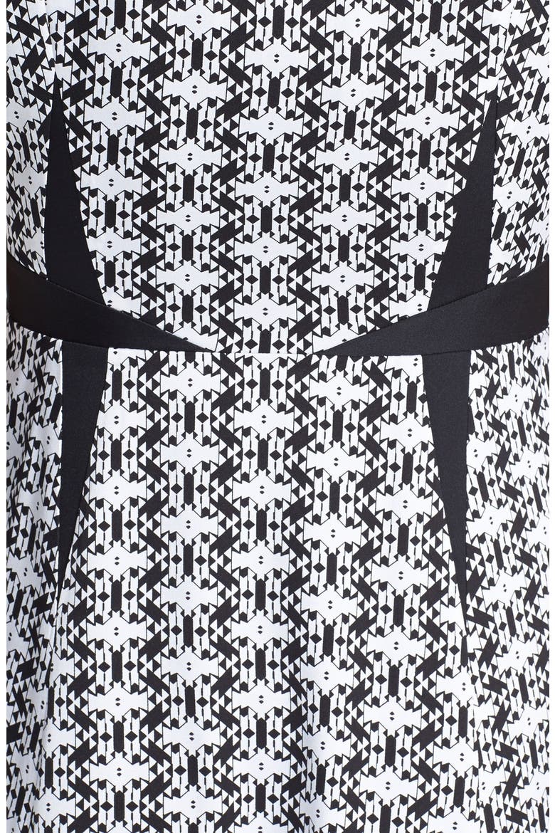 Print High/Low Stretch Silk Dress, Alternate, color, BLACK- ROCCIAN PRINT