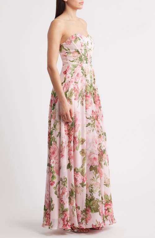 Lulus Vivian Strapless Corset Gown