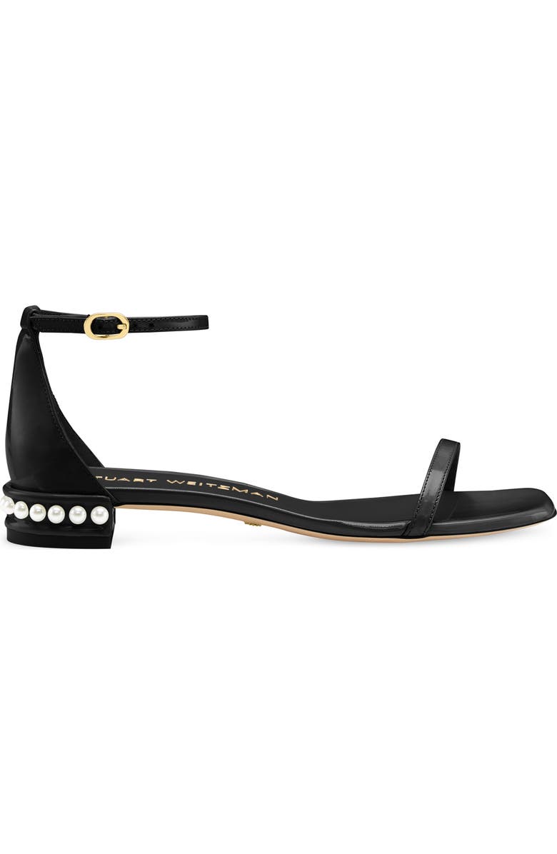 Stuart Weitzman Nudistcurve Imitation Pearl Flat Sandal, Alternate, color,