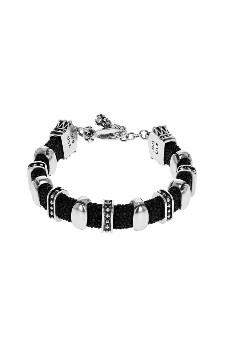 King Baby Studio Stingray Bracelet with Silver Detail - 20th Anniversary Edition, Main, color, Silver