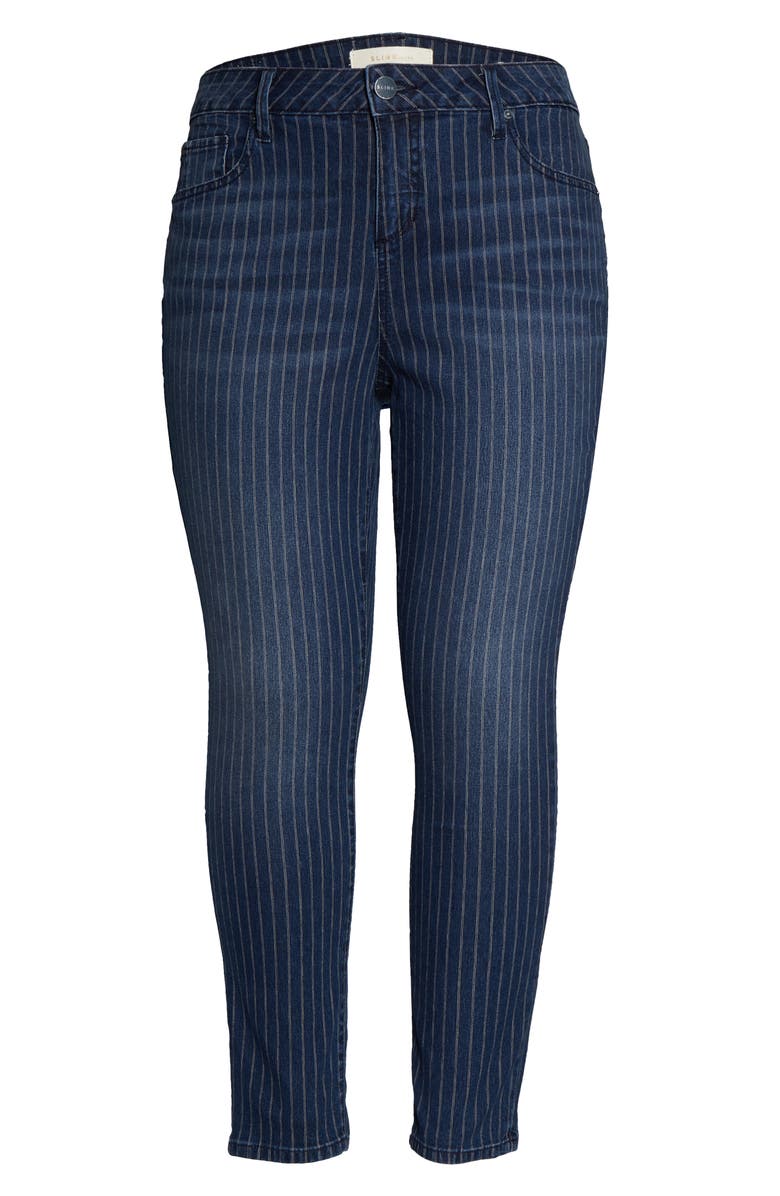 SLINK Jeans High Waist Pinstripe Ankle Jeans, Alternate, color, 
