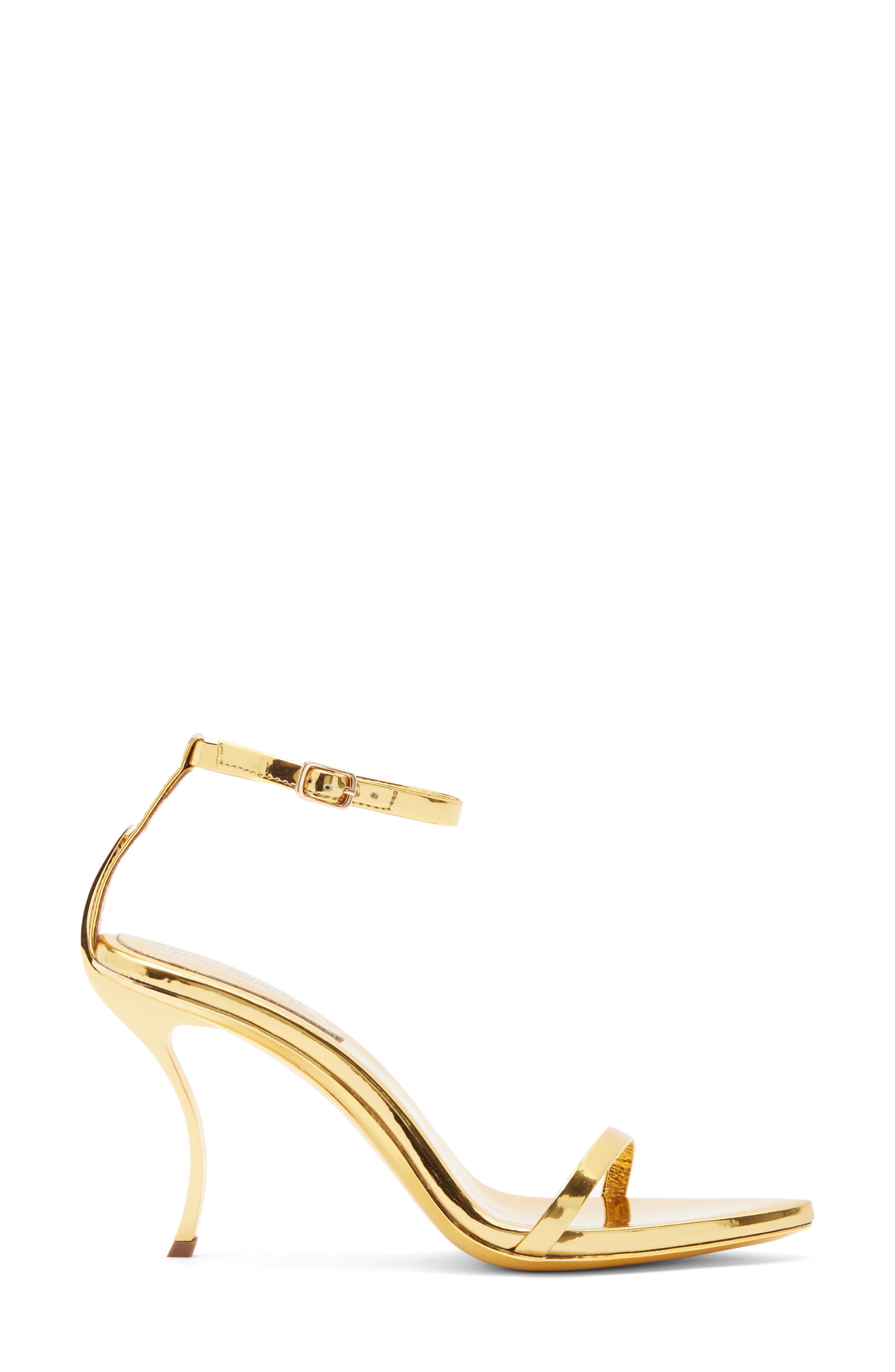 Obsession Ankle Strap Sandal, Alternate, color, GOLD PATENT GOLD