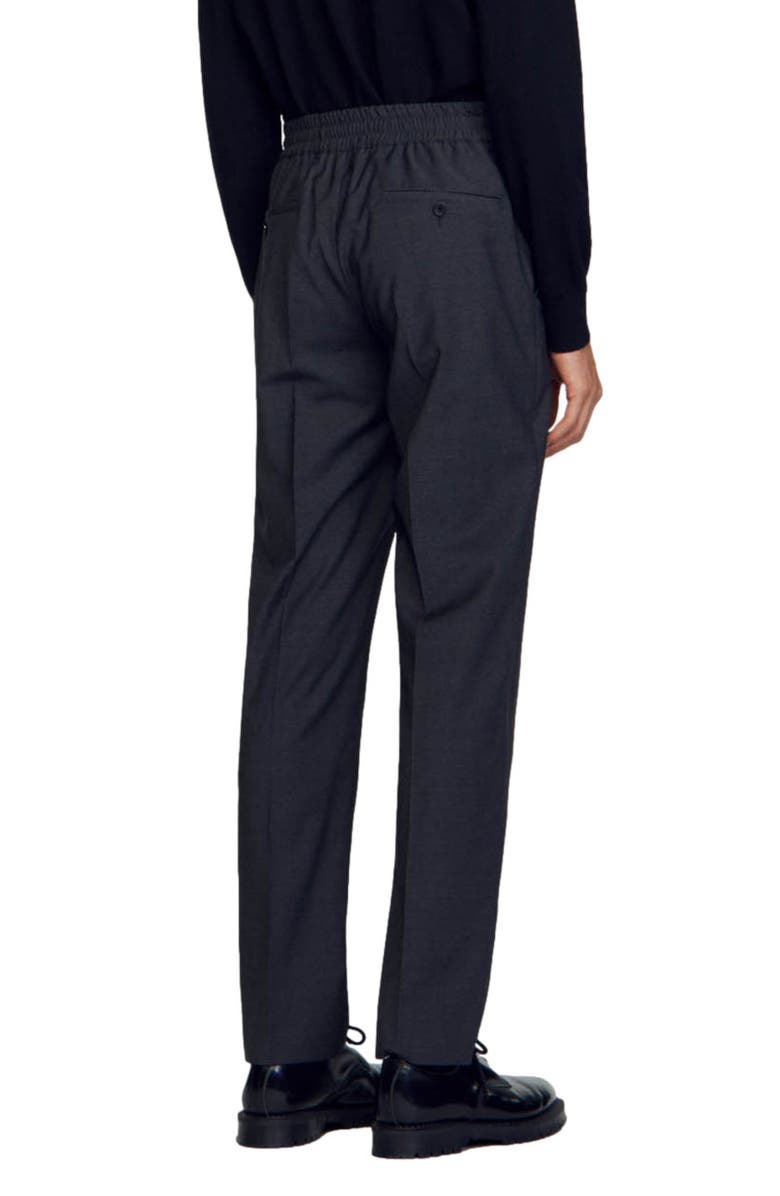 SANDRO New Alpha Straight Leg Wool Blend Pants, Alternate, color,