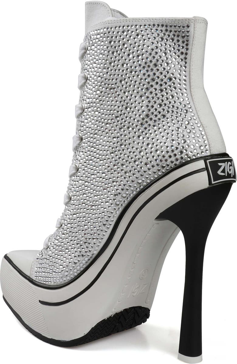 ZIGI Adiel Platform Bootie, Alternate, color, Off White Canvas