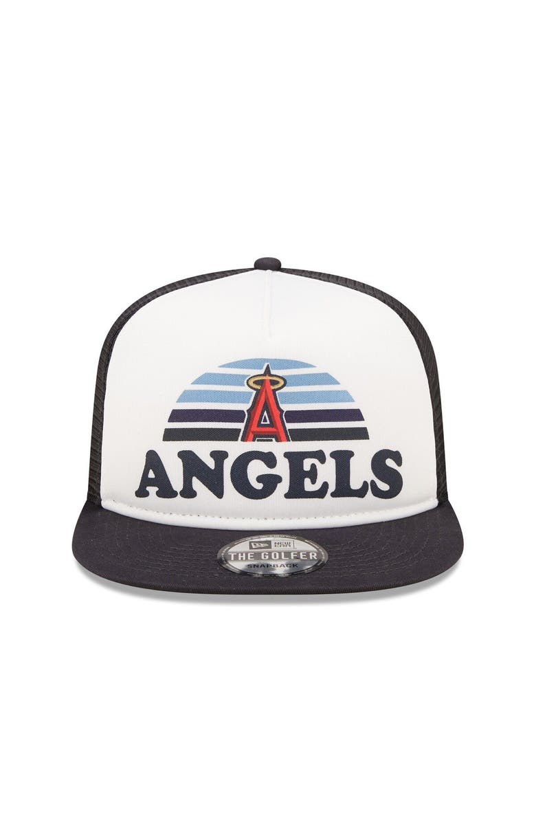 New Era Men's New Era White/Navy Los Angeles Angels Gradient Golfer 9FIFTY Snapback Hat, Alternate, color, 