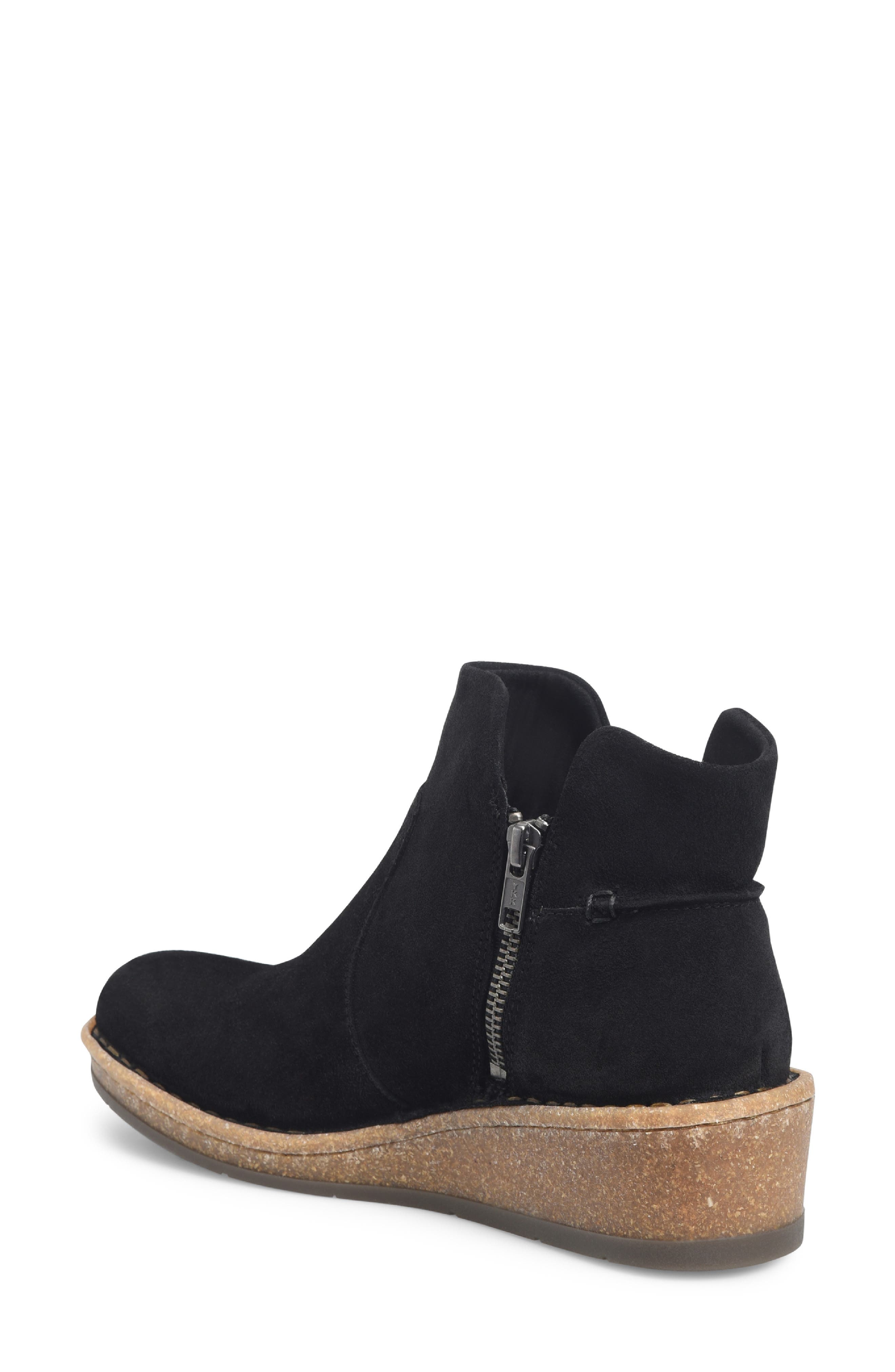 Børn Viv Distressed Leather Bootie, Alternate, color, Black Distressed Leather