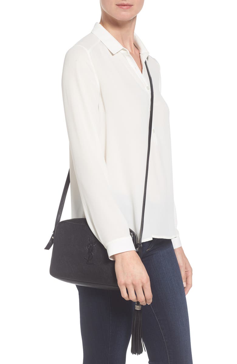 Saint Laurent Small Mono Leather Camera Bag, Alternate, color,