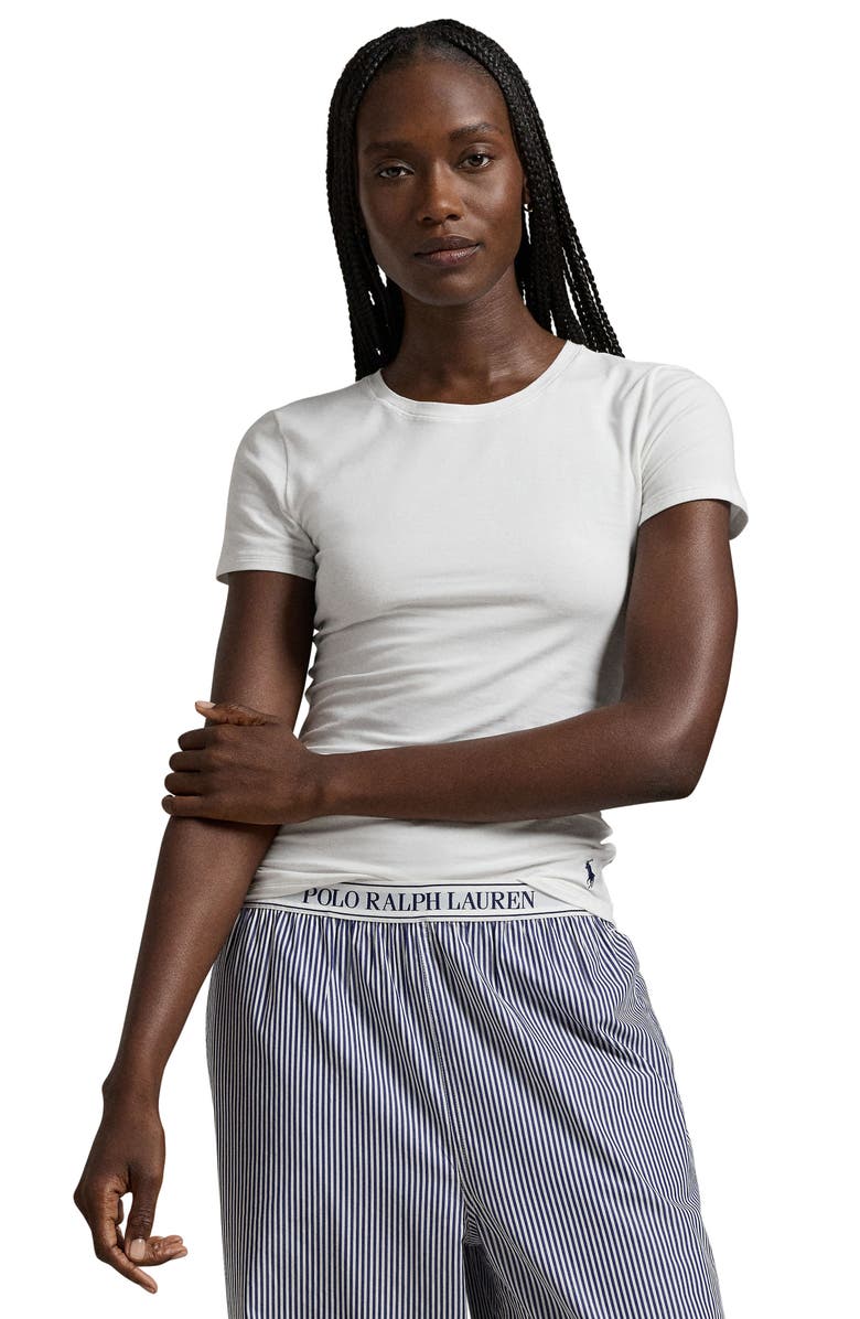 Polo Ralph Lauren Stretch Cotton T-Shirt, Alternate, color, White Cloud