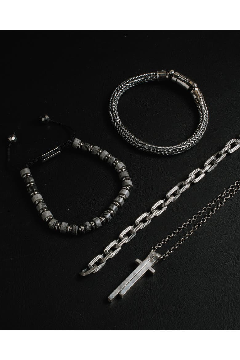 Woven Silver Bracelet, Alternate, color, Sterling Silver