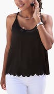 LASCANA Scallop Trim Cami Top