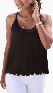 LASCANA Scallop Trim Cami Top