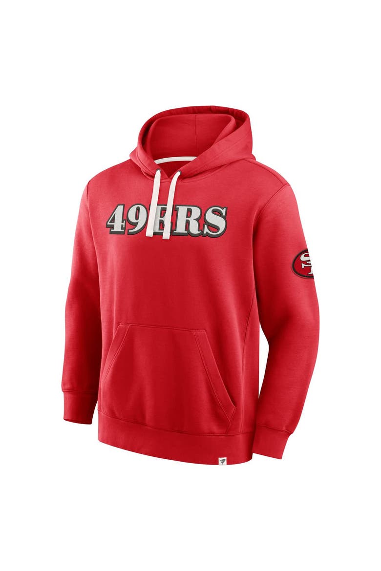 Men's Fanatics Scarlet San Francisco 49ers New Horizons Heritage Pullover Hoodie, Alternate, color, Scarlet