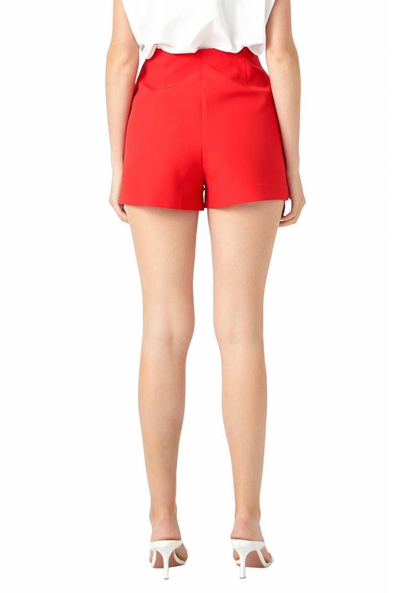 High Waist Shorts, Alternate, color, RED