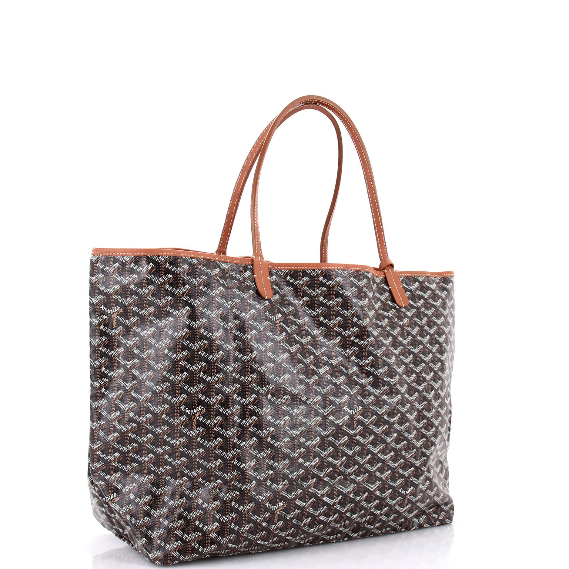 Pre-Owned Goyard Saint Louis Tote Coated Canvas GM, Alternate, color, Brown