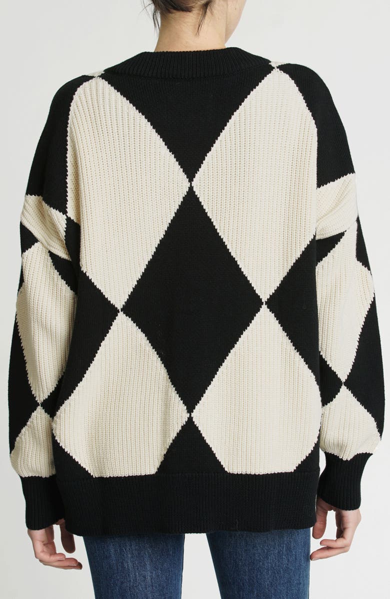 Pistola Evelyn Argyle Oversize Cotton Cardigan, Alternate, color, 