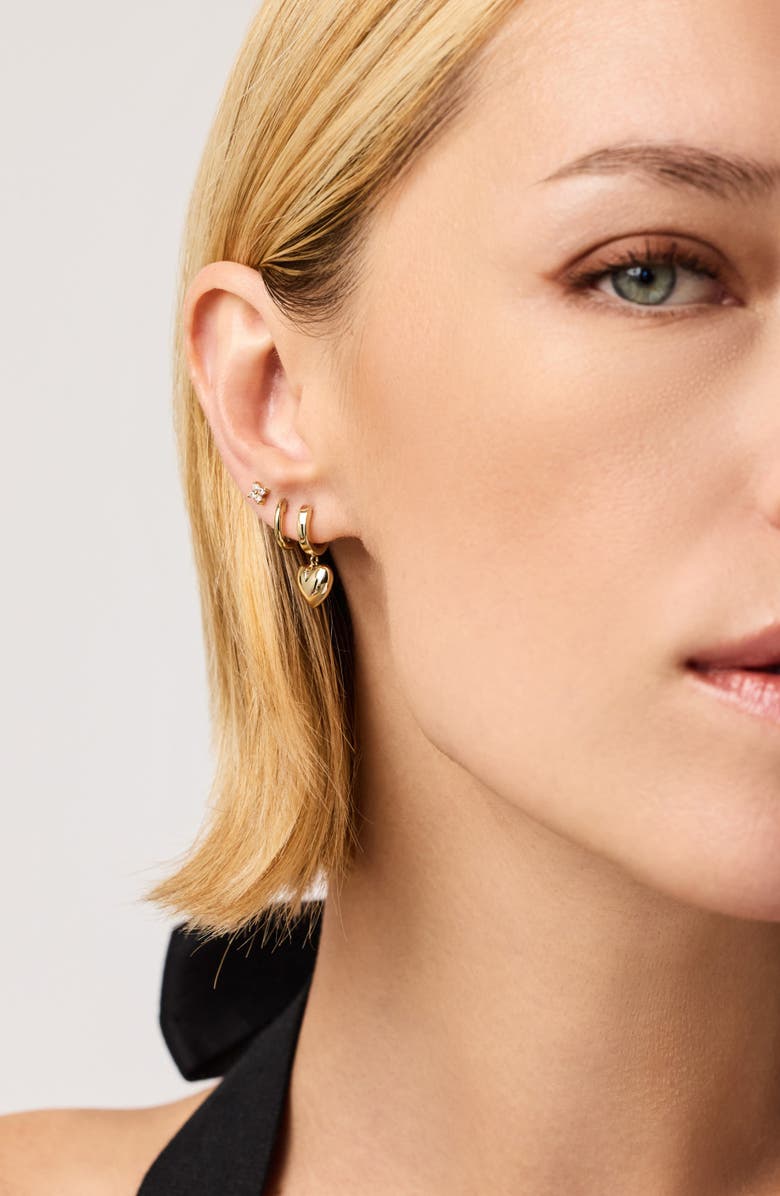 Ana Luisa Mini Huggie Hoop Earrings, Alternate, color, Yelllow Gold