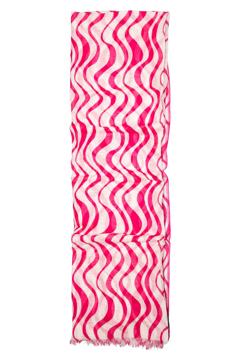cabana wave yarn dyed fringe scarf, Alternate, color, CREAM ROSEJAM