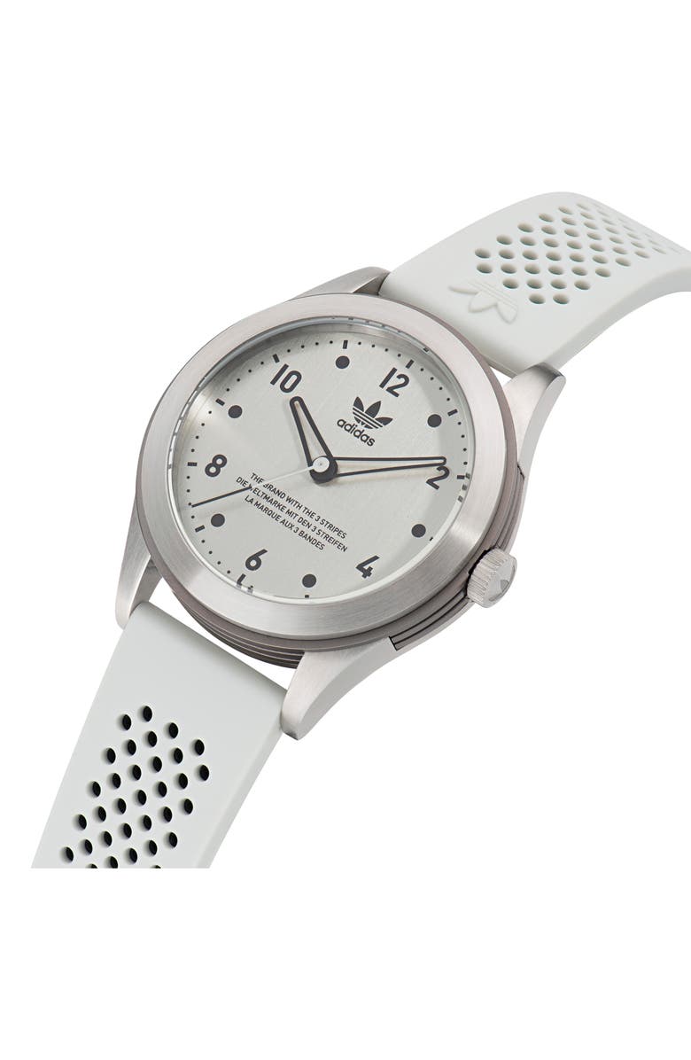 adidas Code Three Silicone Strap Watch, 40mm, Alternate, color,