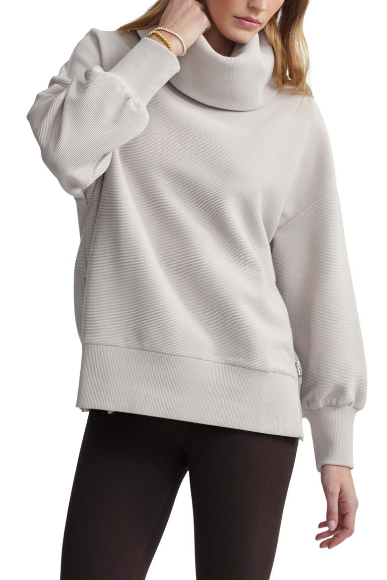 Milton Cowl Neck Sweatshirt, Main, color, CHATEAU GREY