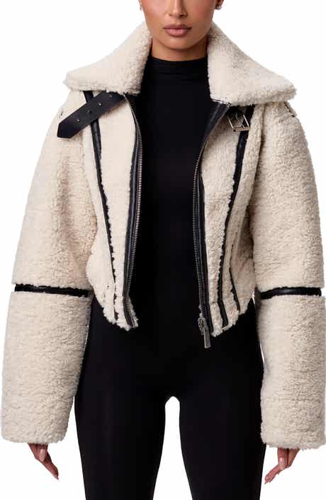 Naked Wardrobe Reversible Faux Shearling Jacket