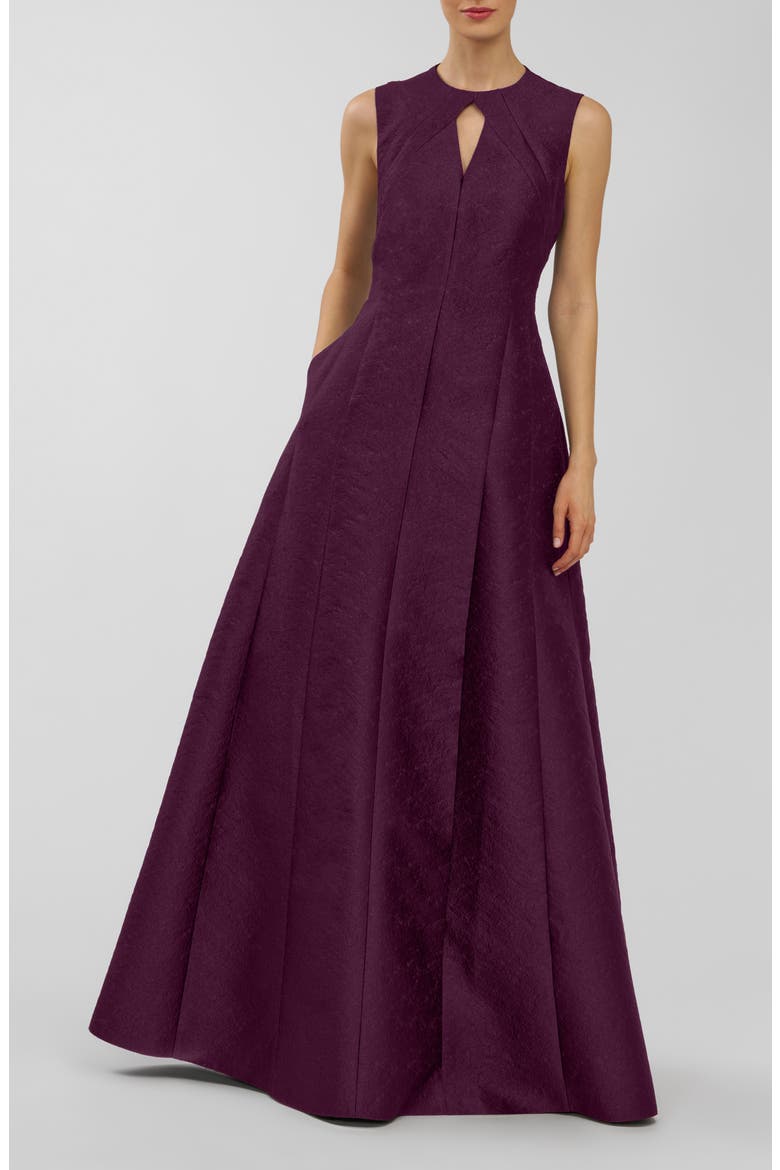 Gabriella Jacquard Gown, Main, color, MULBERRY