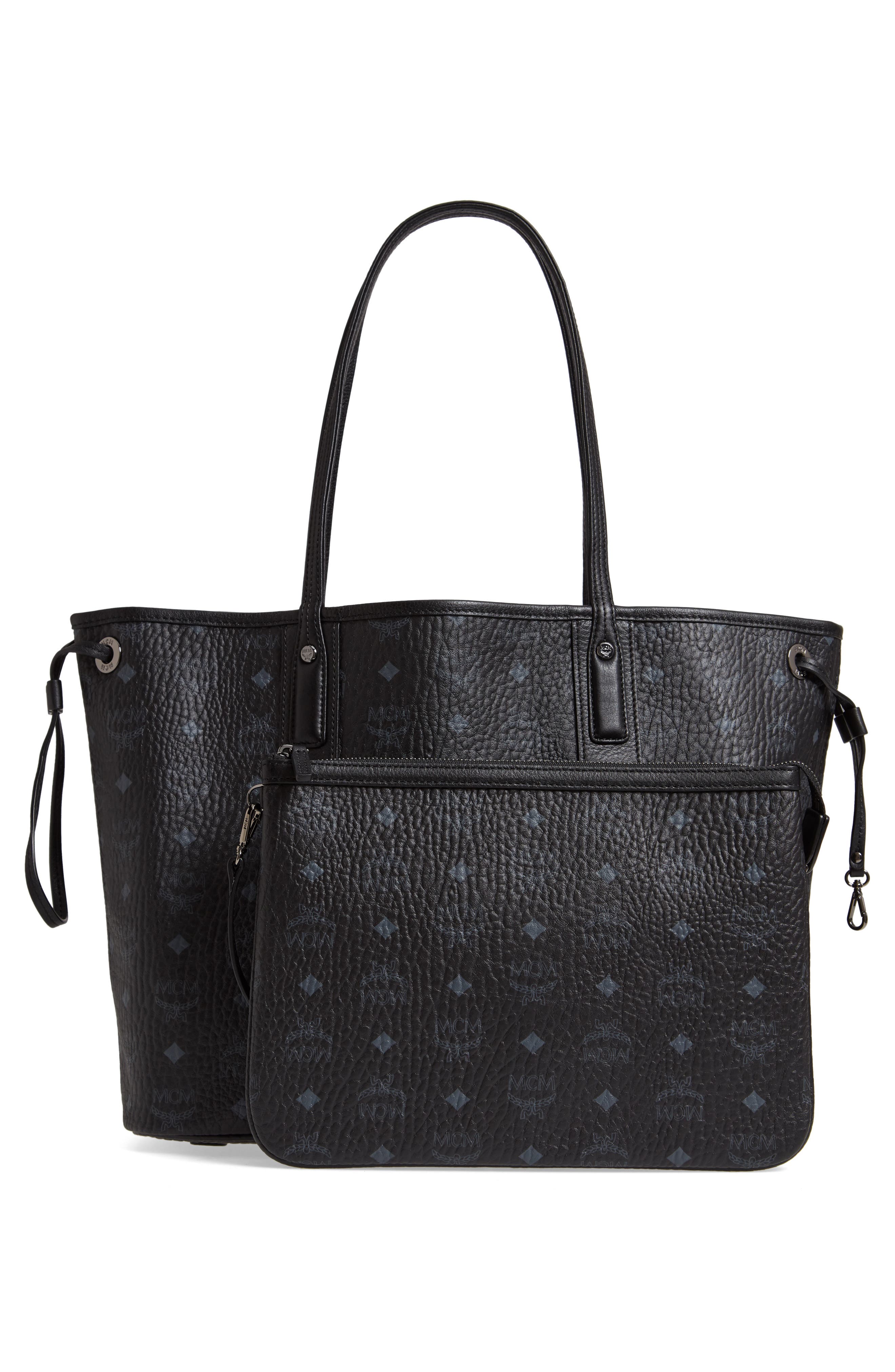 Medium Liz Reversible Shopper, Alternate, color, JET BLACK