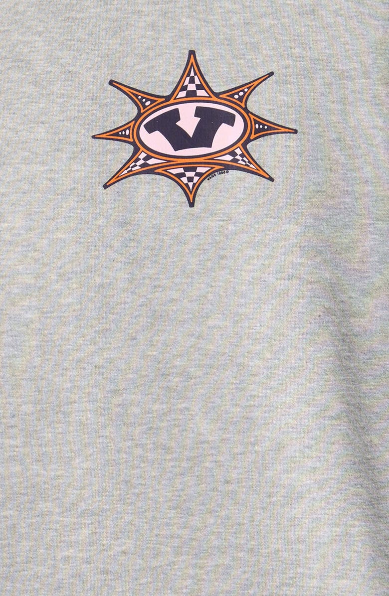 Vans Kids' Star Checker Cement Cotton Blend Sweatshirt, Alternate, color, Cement Heather